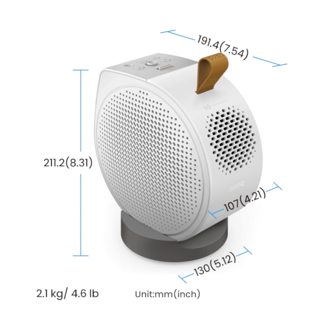 BenQ GV50 - Dimensions