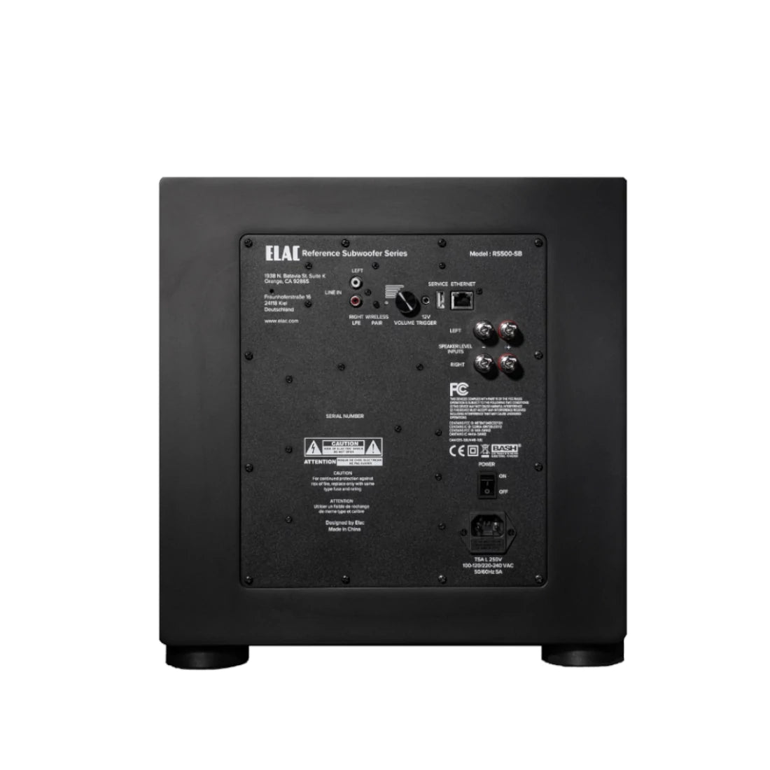 Elac Varro Reference RS500 10" Subwoofer - Rear View