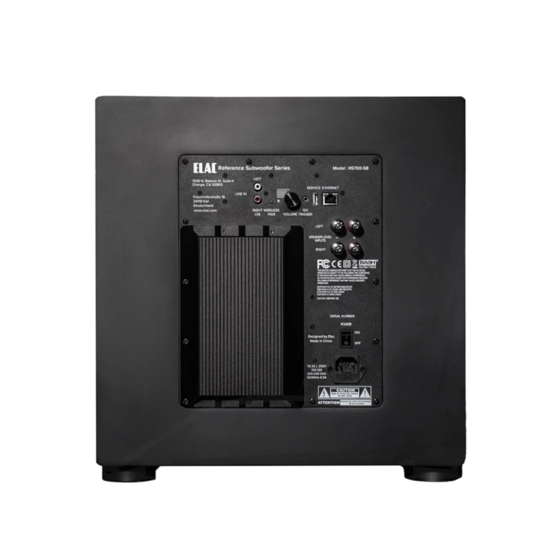 Elac Varro Reference RS700 12" Subwoofer - Rear View