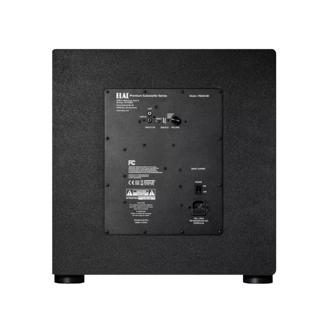 Elac Varro Premium PS500 15" Subwoofer - Rear view