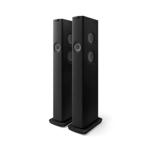 KEF LS60 Wireless Active Floorstanding Speaker (Carbon Black) - Pair