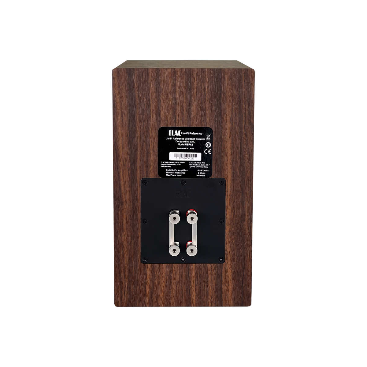 Elac Debut Uni-Fi Reference UBR62 Bookshelf Speaker - Rear View