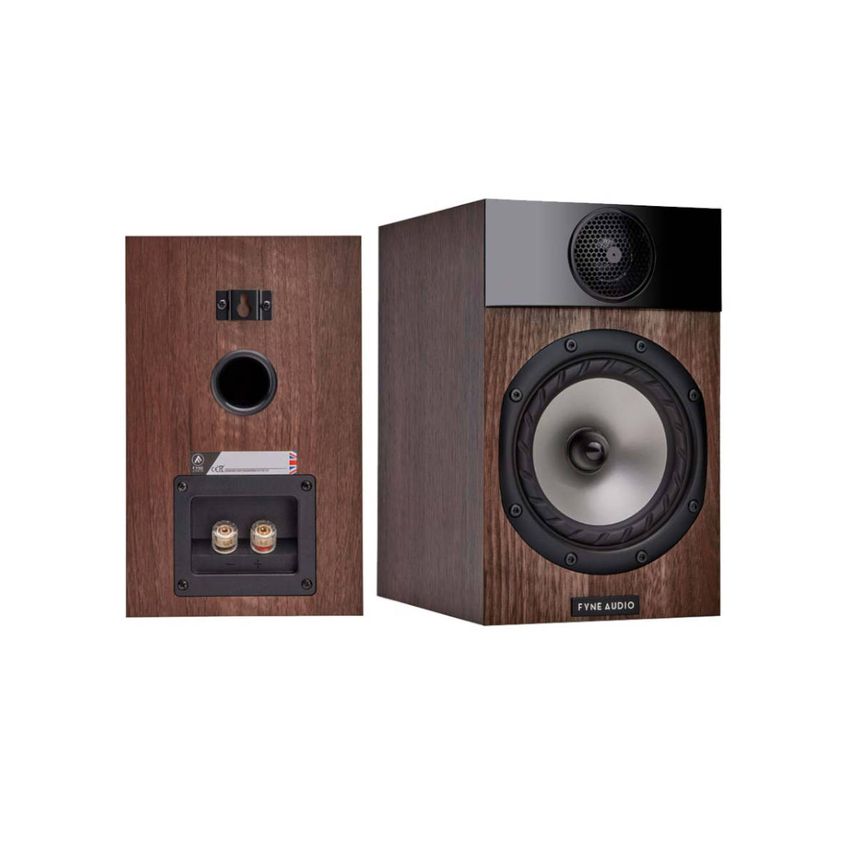 Fyne Audio F301 Compact Bookshelf Speaker (Walnut) - Ooberpad