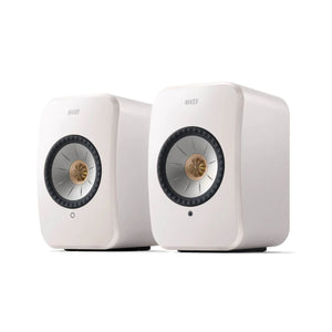 KEF LSX II Active Bookshelf Speaker - Mineral White (Pair)