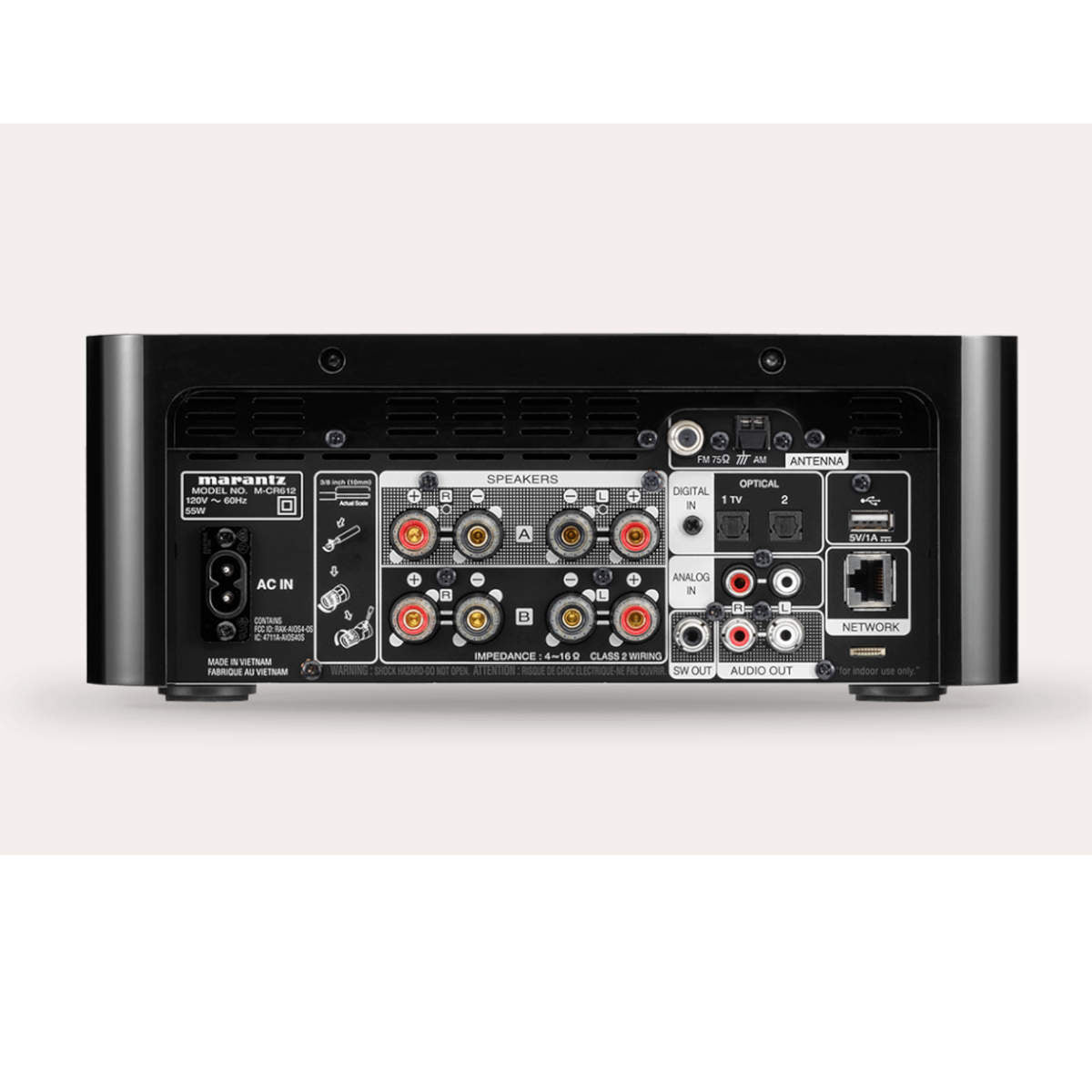 Marantz M-CR612 Network CD Receiver - Rear View