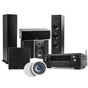 Polk Audio Fusion T- Series 5.1.2 Home Theatre Speaker Package with Polk Audio RC60i In-Ceiling Speaker + Denon AVR-X1700H 8K AV Receiver - Ooberpad India