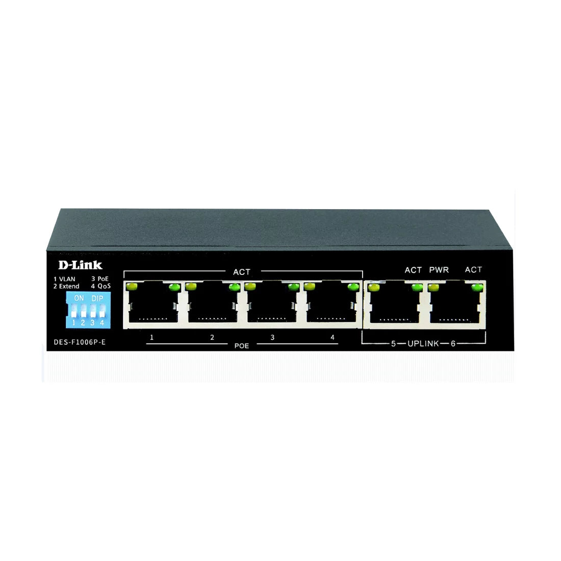 D-Link 6-Port 10/100 Long Range PoE+ Surveillance Switch DES-F1006P-E