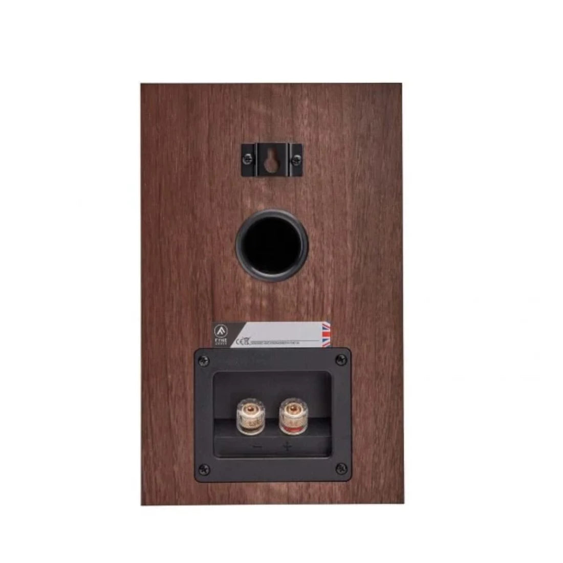 Fyne Audio F300i Bookshelf Speaker (Walnut) - Rear View