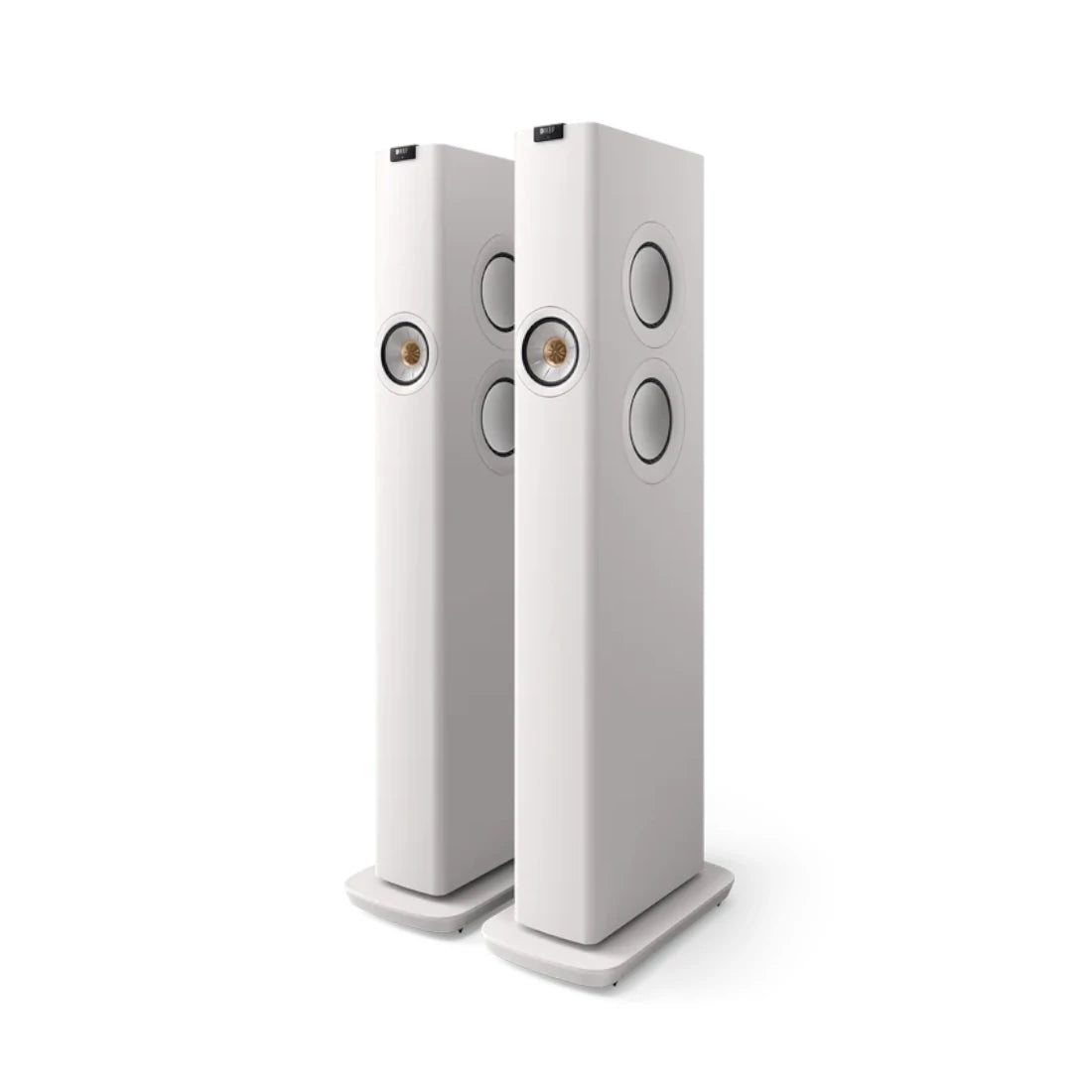 KEF LS60 Wireless Active Floorstanding Speaker (Mineral White) - Pair