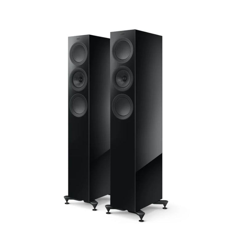 KEF R5 Meta Compact Floorstanding Speaker - Black (Pair)