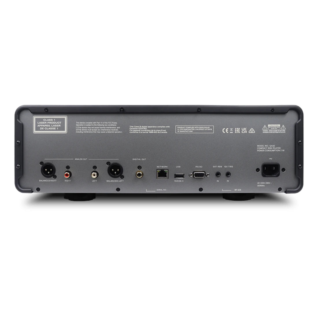 Rotel Michi Q430 CD Player - Rear view