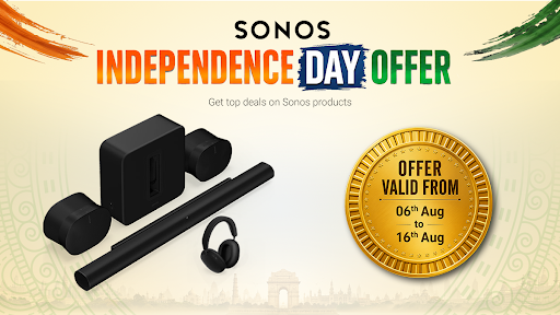 Sonos Independence Day Offer At Ooberpad From 6th August 2026 to 16th August 2026