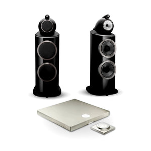 Bowers & Wilkins 801 D4 (Black) Floorstanding Speaker with Devialet Astra Light Bronze combo