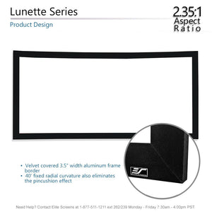Elite Screens Lunette 235 Series Curved Fixed Frame Projector Screen (2.35:1) - Ooberpad India