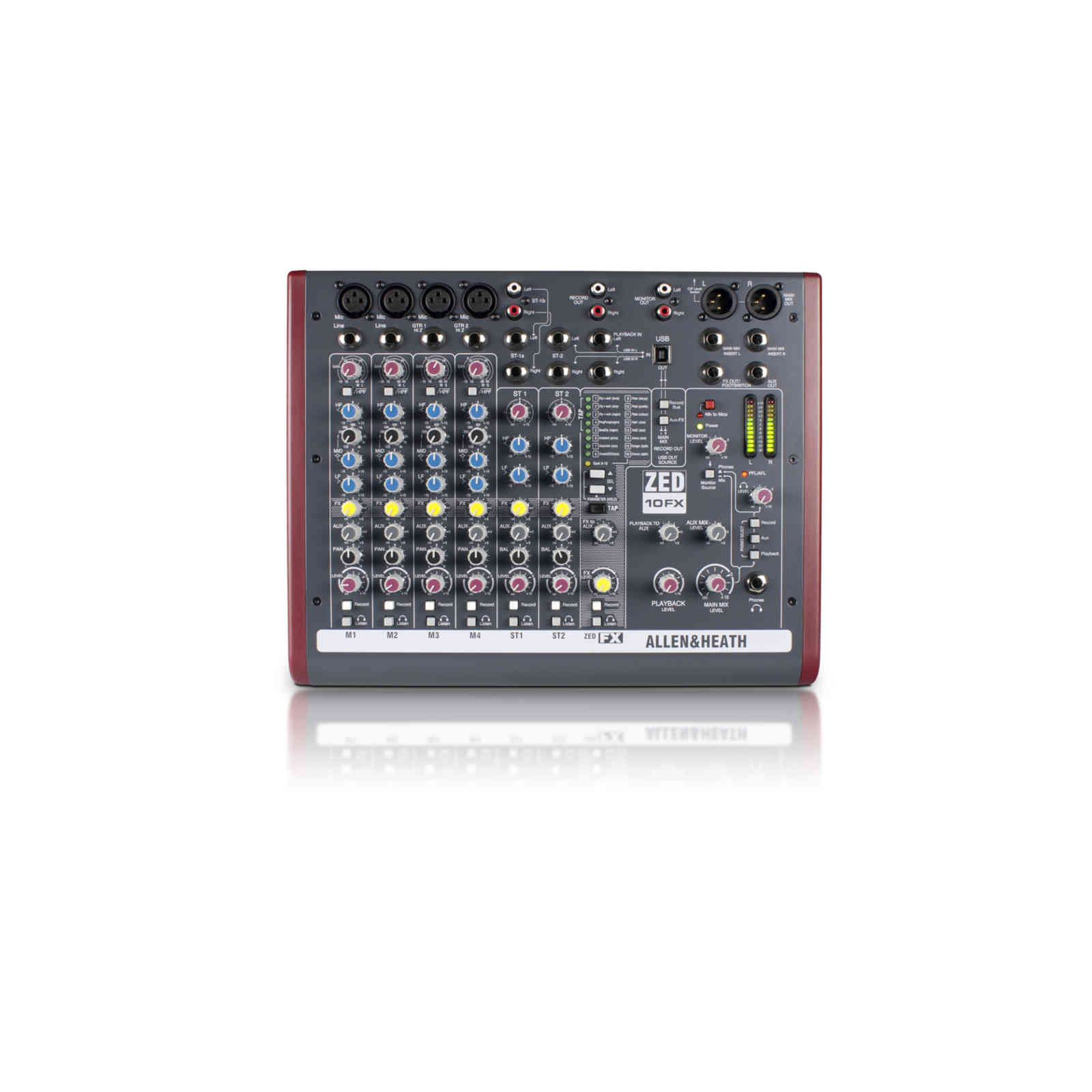 Allen & Heath (A&H) ZED-10FX Multipurpose Mixer with FX for Live Sound and Recording - Ooberpad