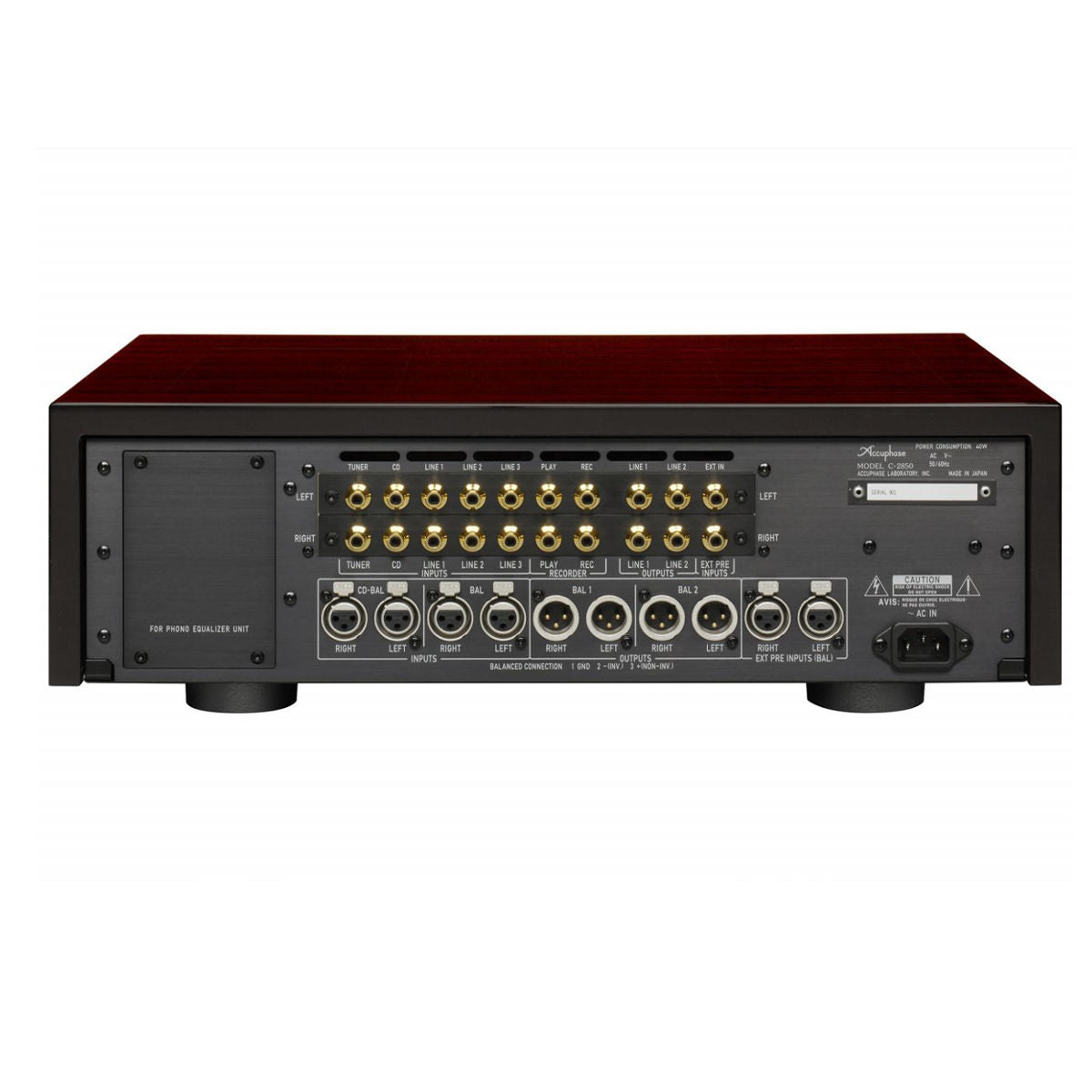Accuphase C-2850 Precision Stereo Preamplifier - Rear View