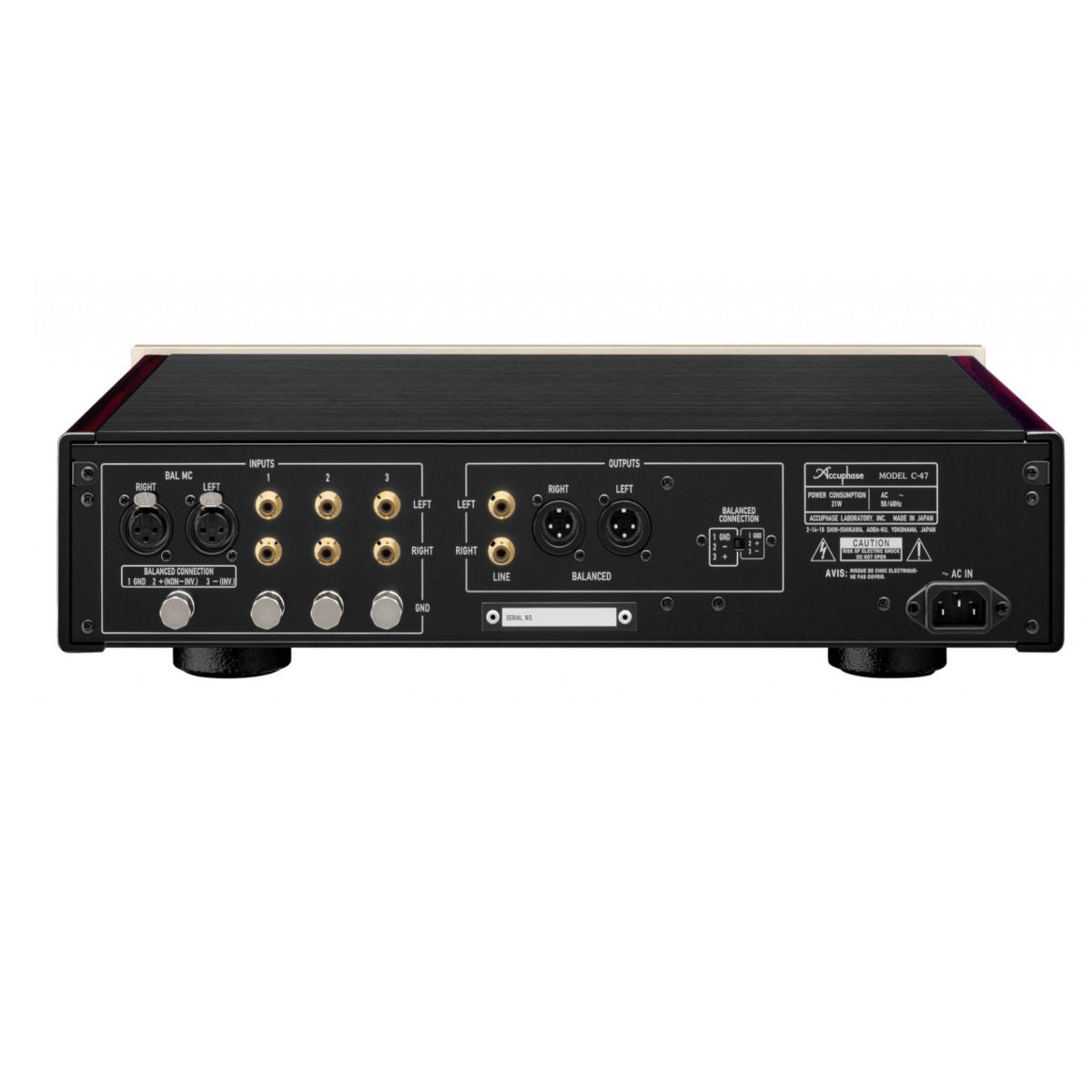 Accuphase C-47 Stereo Phono Amplifier - Rear View