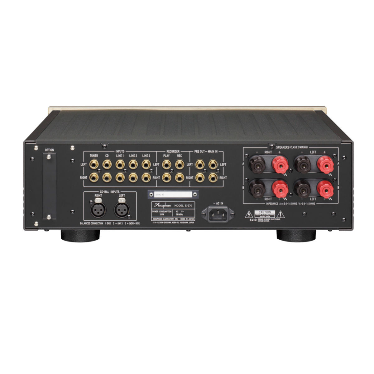 Accuphase E-270 Integrated Stereo Amplifier - Rear View