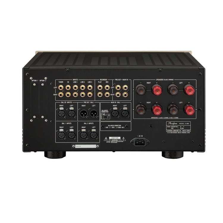 Accuphase E-800 Class-A Precision Integrated Stereo Amplifier - Rear View