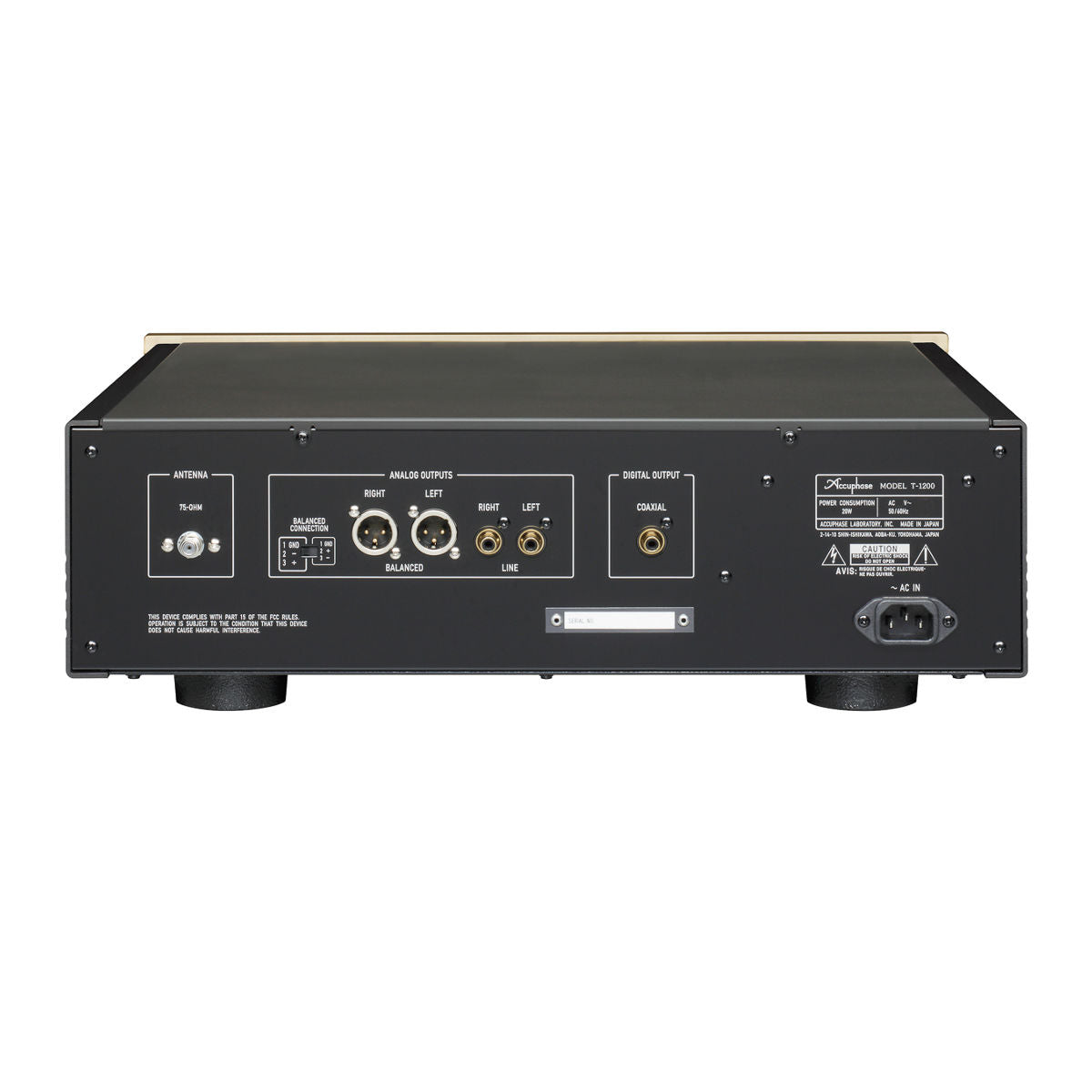 Accuphase T-1200 DDS FM Stereo Tuner - Rear View