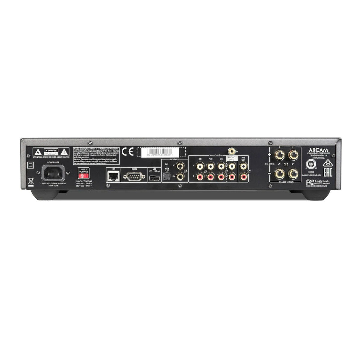 Arcam HDA Range SA10 Class AB Integrated Amplifier - Rear View