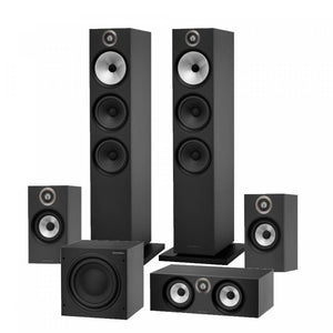 Bowers & Wilkins 600 Series Anniversary Edition 5.1 Channel Home Theatre Speaker Tower Package with B&W ASW610 Subwoofer - Ooberpad