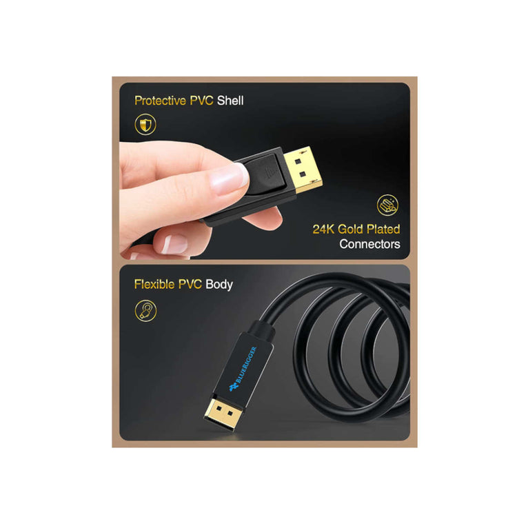 BlueRigger 8K DisplayPort (DP to DP) Cable (6ft /10ft /15ft)