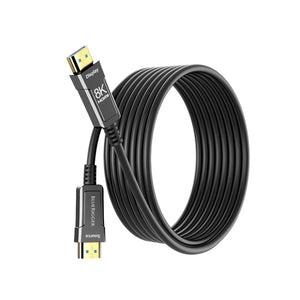 BlueRigger 8K HDMI 2.1 Fiber Optic Cable, Ultra HD, High Speed Cable/AOC Support (25ft to 325ft) - Ooberpad India