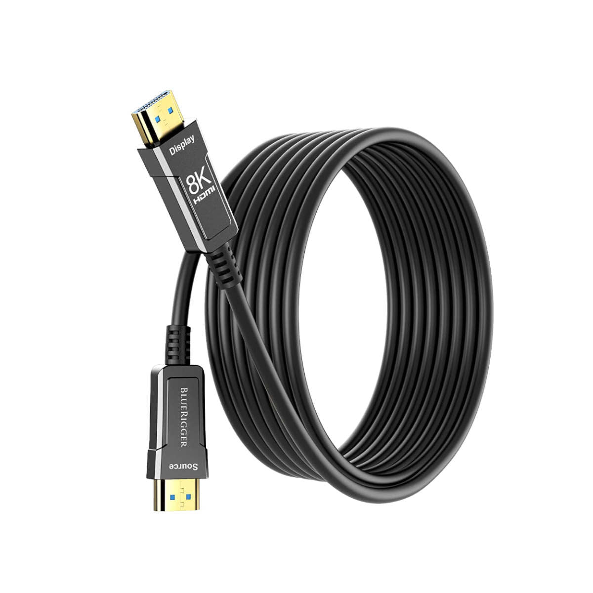 BlueRigger 8K HDMI 2.1 Fiber Optic Cable, Ultra HD, High Speed Cable/AOC Support (25ft to 325ft) - Ooberpad India