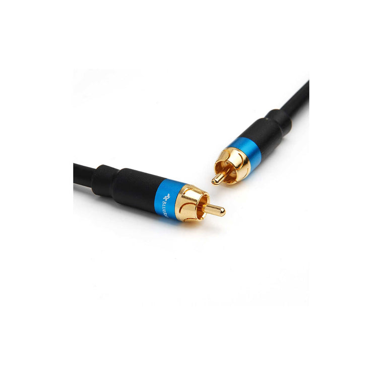 BlueRigger Dual Shielded Subwoofer Audio RCA Cable with Gold plated connectors (8 ft /15 ft /35 ft) -  Ooberpad