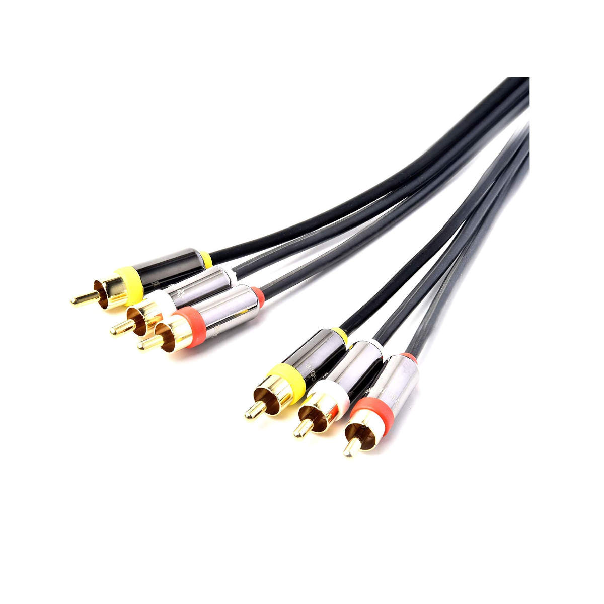 BlueRigger RCA Stereo Cable - 3 x RCA Male to 3 x RCA Male Audio Cable