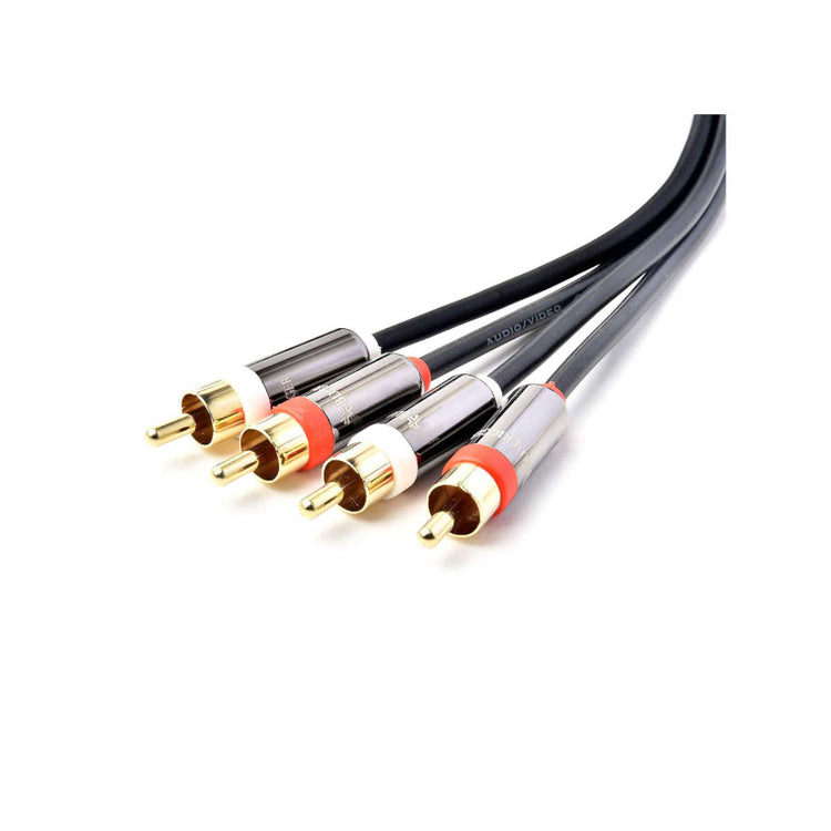 BlueRigger RCA Stereo Cable - 2 x RCA Male to 2 x RCA Male Audio Cable