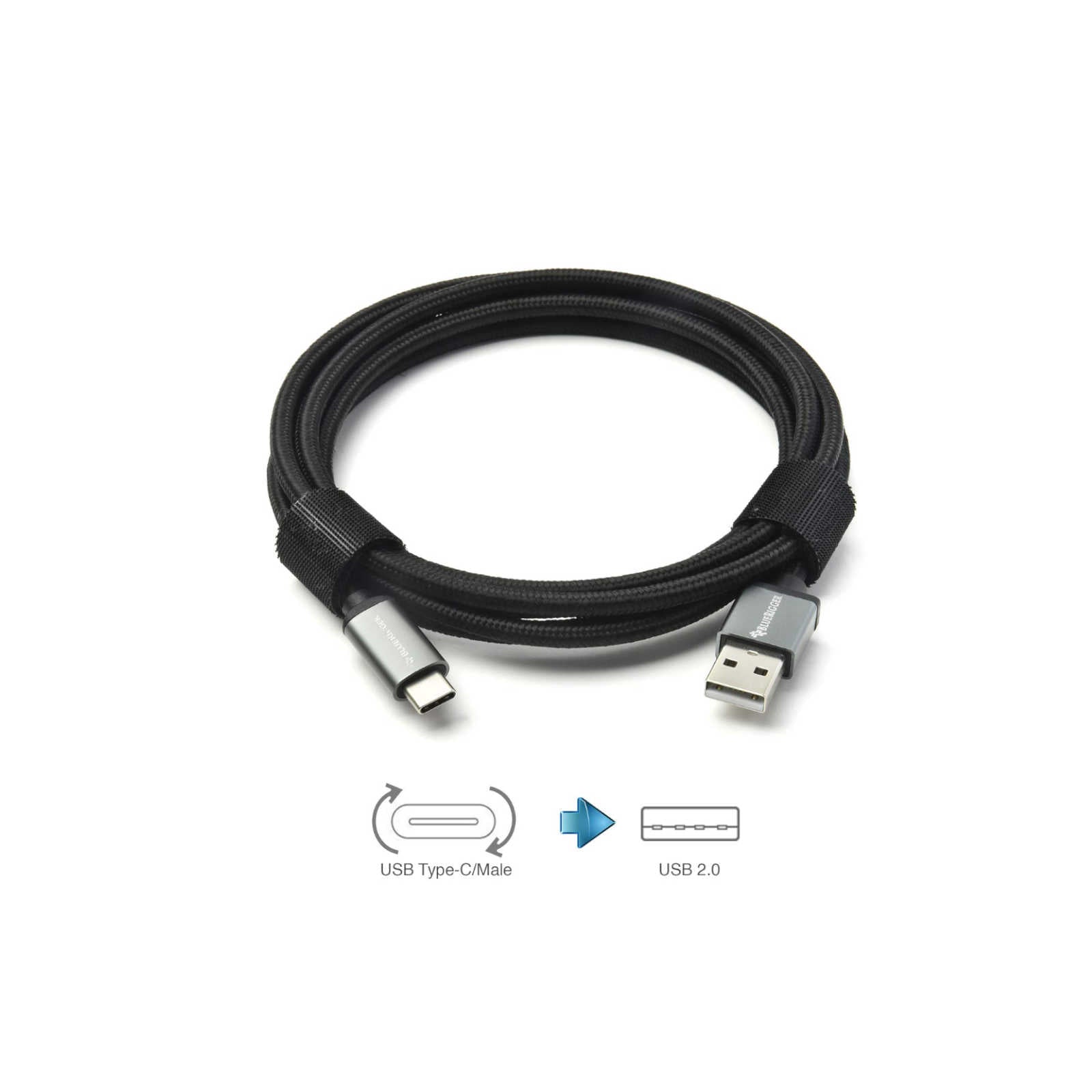 BlueRigger USB Type-C to USB-A 2.0 Male Cable (3ft /6ft) -  Ooberpad