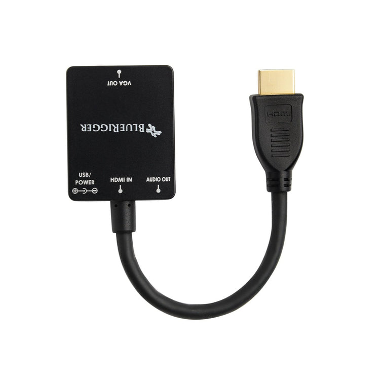 Bluerigger Gold Plated 1080P Active HDMI to VGA Adapter (Black) - Ooberpad
