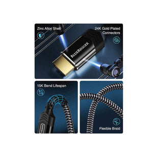 BlueRigger Ultra Series Braided 8K HDMI to HDMI Cable with 48Gbps Speed (3.3ft /6.6ft /10ft /15ft /20ft /25ft /35ft)