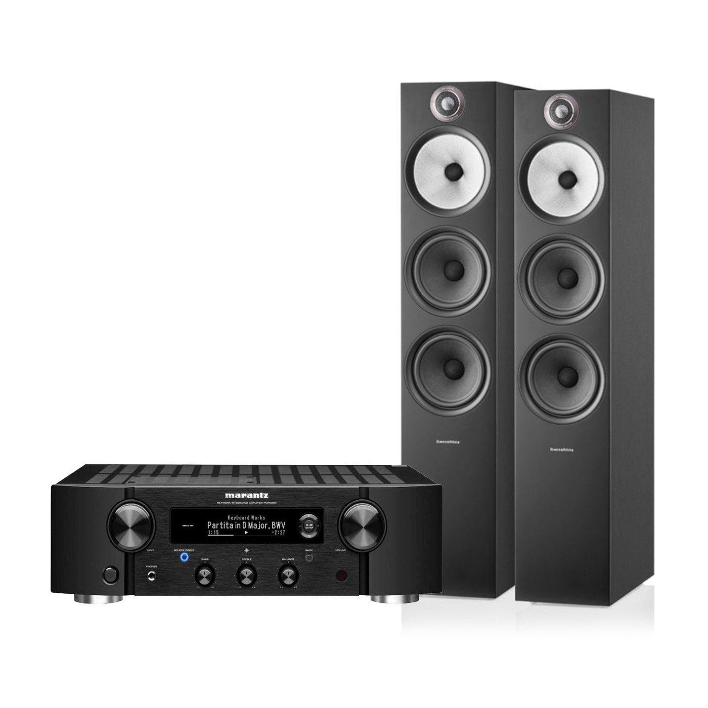 Bowers & Wilkins 603 S2 Anniversary Edition Floorstanding Speaker + Marantz PM7000N Integrated Stereo Amplifier Combo Stereo Package - Ooberpad India
