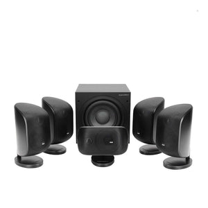 Bowers & Wilkins (B&W) MT-50D 5.1 Channel Speaker Package with ASW608 compact subwoofer (black) -  Ooberpad