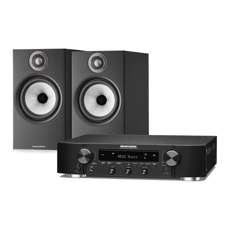 Bowers & Wilkins 606 S2 Anniversary Edition Bookshelf Speaker + Marantz NR1200 Combo Stereo Package - Ooberpad India