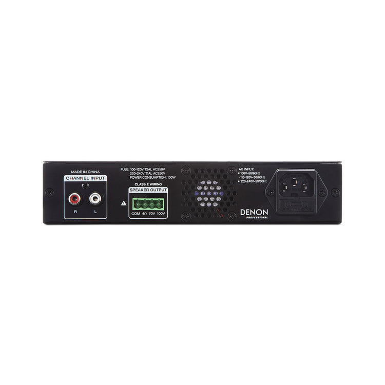 Denon Professional DN-280 Zone Amplifier with Microphone Input - Rear View