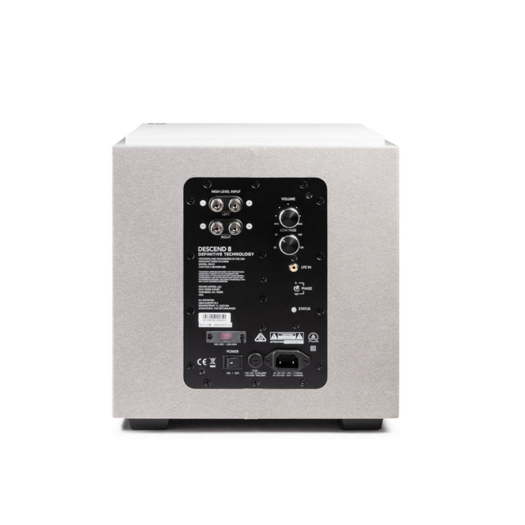Definitive Technology Descend Series DN8 8” Subwoofer (Glacier White)