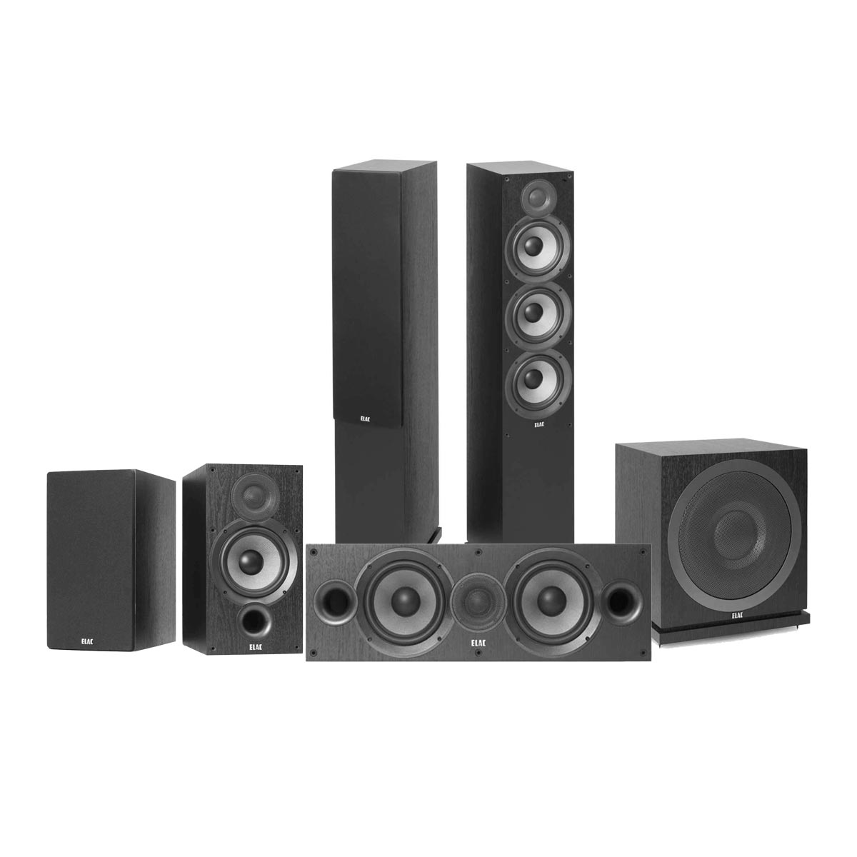 Elac Debut 2.0 - 5.1 Ch Home Theater Speaker Package with Elac SUB3010 Subwoofer -  Ooberpad