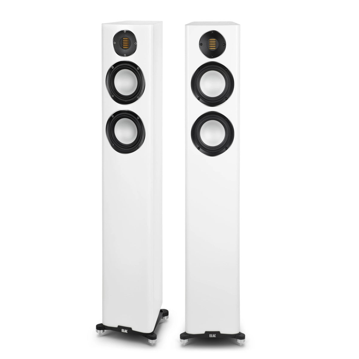 Elac Carina FS247.4 Floorstanding Speakers (White) - Ooberpad