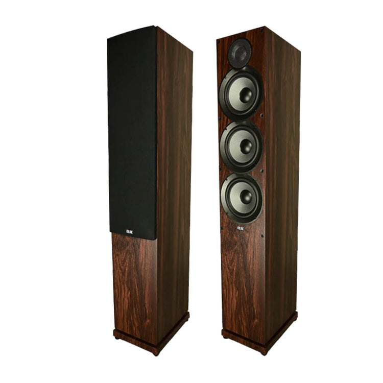 Elac DEBUT 2.0 F6.2 Floorstanding Home Theater Speaker (Pair) - Walnut