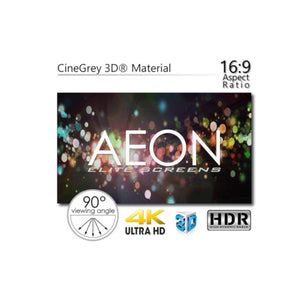 Elite Aeon CineGrey 3D Fixed Frame Projection Screen 92” 16:9 (AR92DHD3) - Ooberpad India
