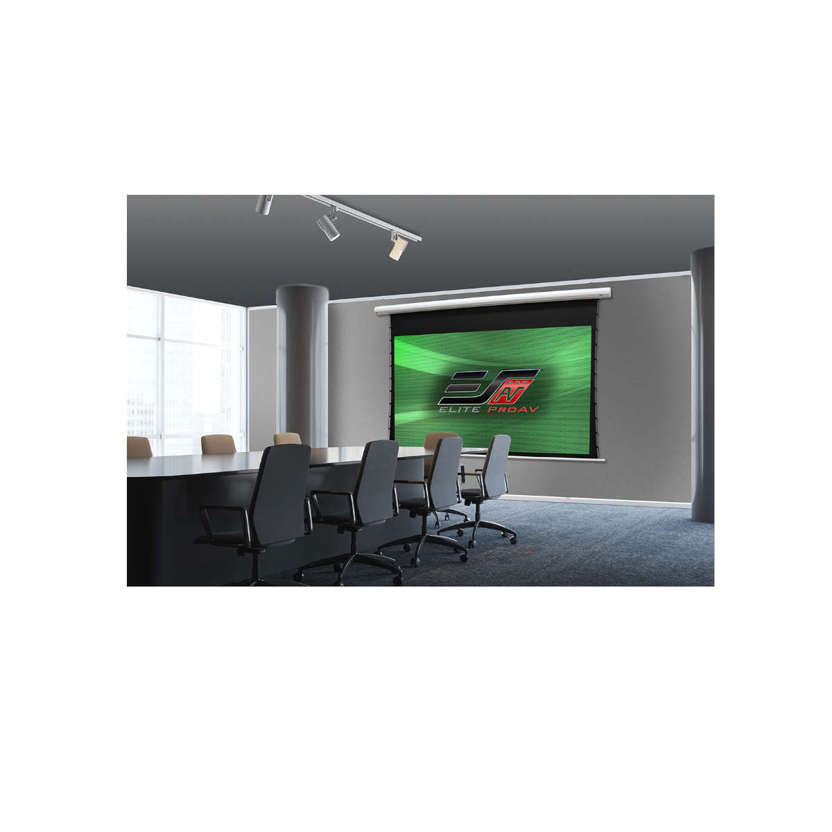 Elite Saker Tab-Tension CineWhite® Electric Motorized 16:9 Projection Screen - Ooberpad India