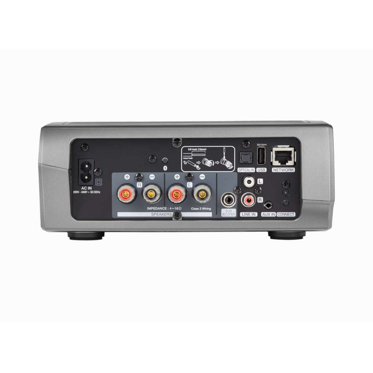 Denon HEOS AMP HS2 Wireless Amplifier - Rear View