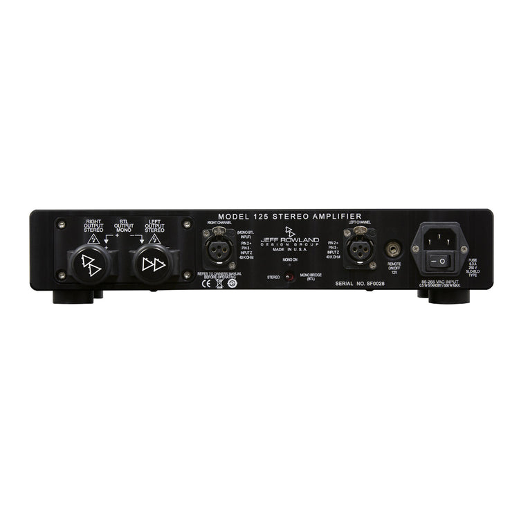 Jeff Rowland Model 125 Stereo Power Amplifier - Rear View