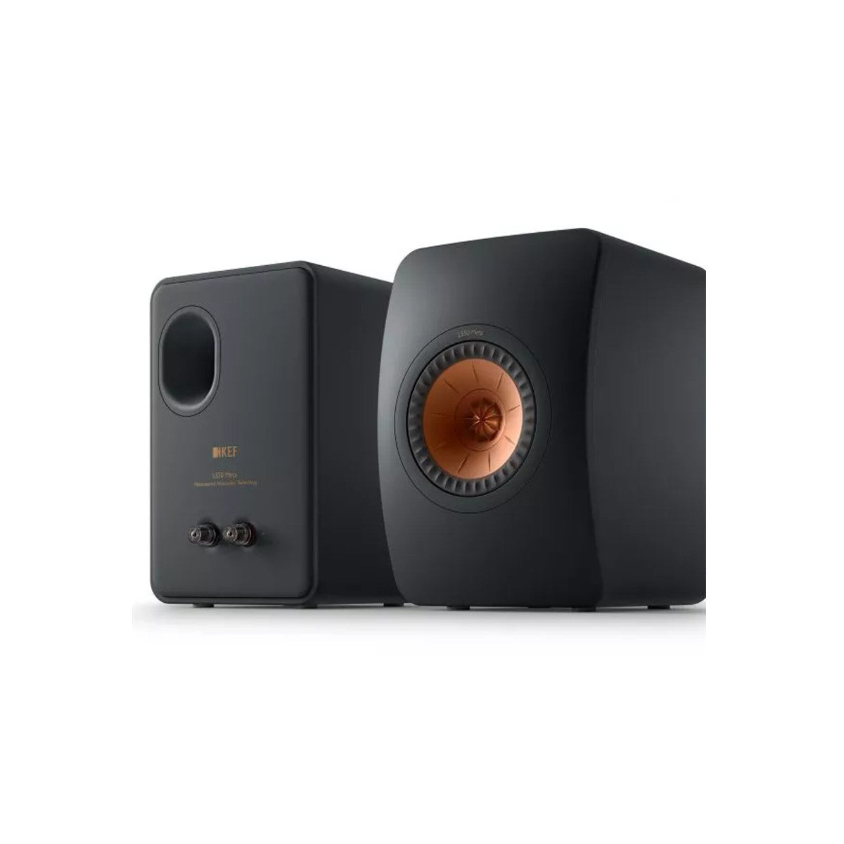 KEF LS50 Meta Bookshelf Speaker Pair (Carbon Black)  - Ooberpad