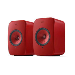 KEF LSX II Active Bookshelf Speaker - Lava Red (Pair)