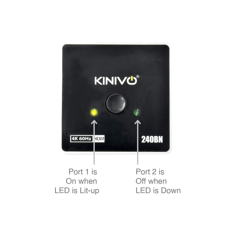Kinivo Premium 4K HDMI Switch/Splitter HDMI Switcher (240BN - 2 Port) at  Best Price in India - Ooberpad